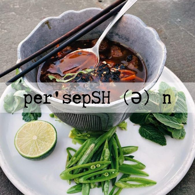 persepshen logo over bowl of beef soup